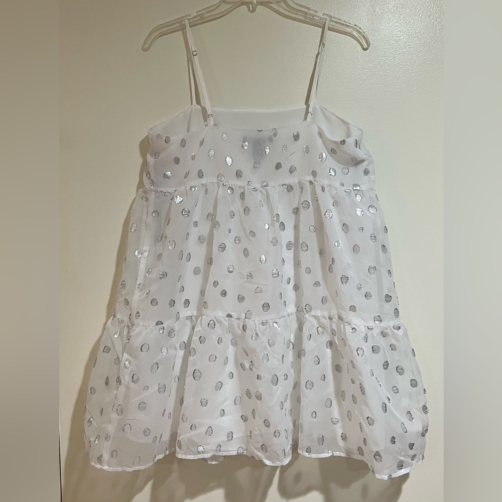 Silver Sparkles and White Game Day Dress - Picture 3 of 7